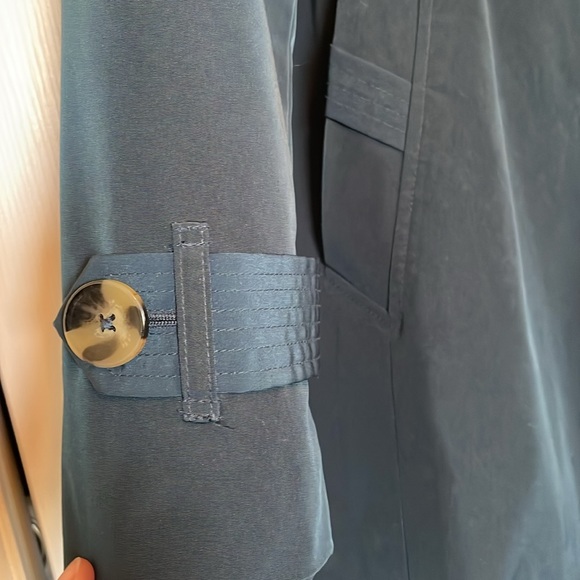 Women’s London Fog XL blue steel rain coat. - Picture 5 of 15